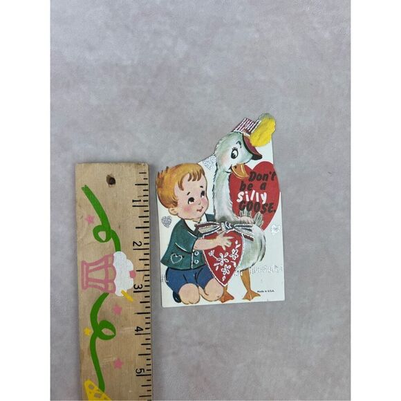 Vintage Valentine’s Day Card Silly Goose Ephemera - Picture 4 of 4